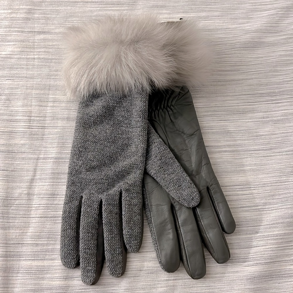Ugg Women's Combo Stormy Grey Tech Seal Winter Gloves Sz: M